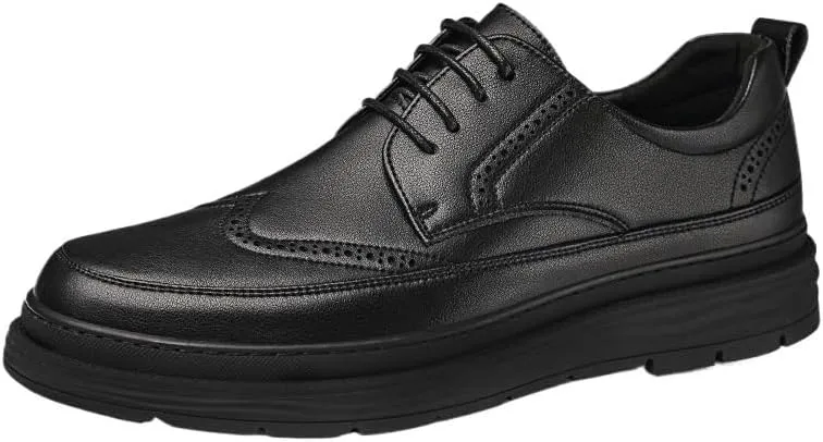 Mens Oxford Dress Shoes Comfort Orthopedic Leather Business Casual Breathable Lace Up Driving Loafers Sporty Soft Sole