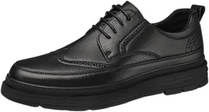Mens Oxford Dress Shoes Comfort Orthopedic Leather Business Casual Breathable Lace Up Driving Loafers Sporty Soft Sole
