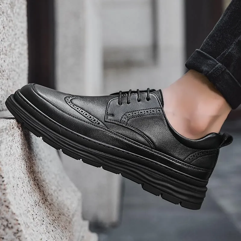 Mens Oxford Dress Shoes Comfort Orthopedic Leather Business Casual Breathable Lace Up Driving Loafers Sporty Soft Sole