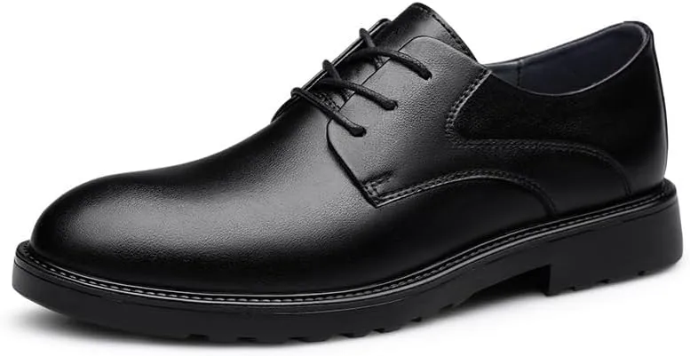 Men's Oxfords Shoes Mens Breathable Leather Wingtip Brogue Fashion Pointed Toe Lace Up Business Tuxedo Shoes