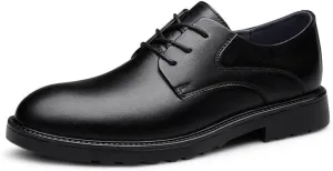 Men's Oxfords Shoes Mens Breathable Leather Wingtip Brogue Fashion Pointed Toe Lace Up Business Tuxedo Shoes