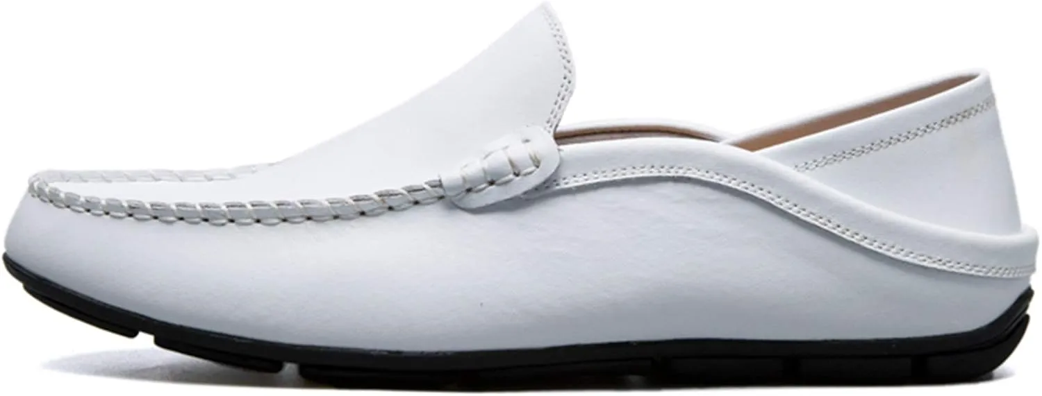Men’s Soft Leather Slip On Loafers Flats Moccasins Oxfords Shoes Casual Driving Shoes Slippers