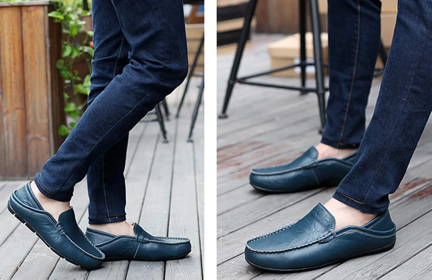 Men’s Soft Leather Slip On Loafers Flats Moccasins Oxfords Shoes Casual Driving Shoes Slippers
