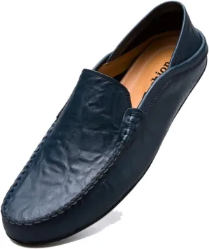 Men’s Soft Leather Slip On Loafers Flats Moccasins Oxfords Shoes Casual Driving Shoes Slippers