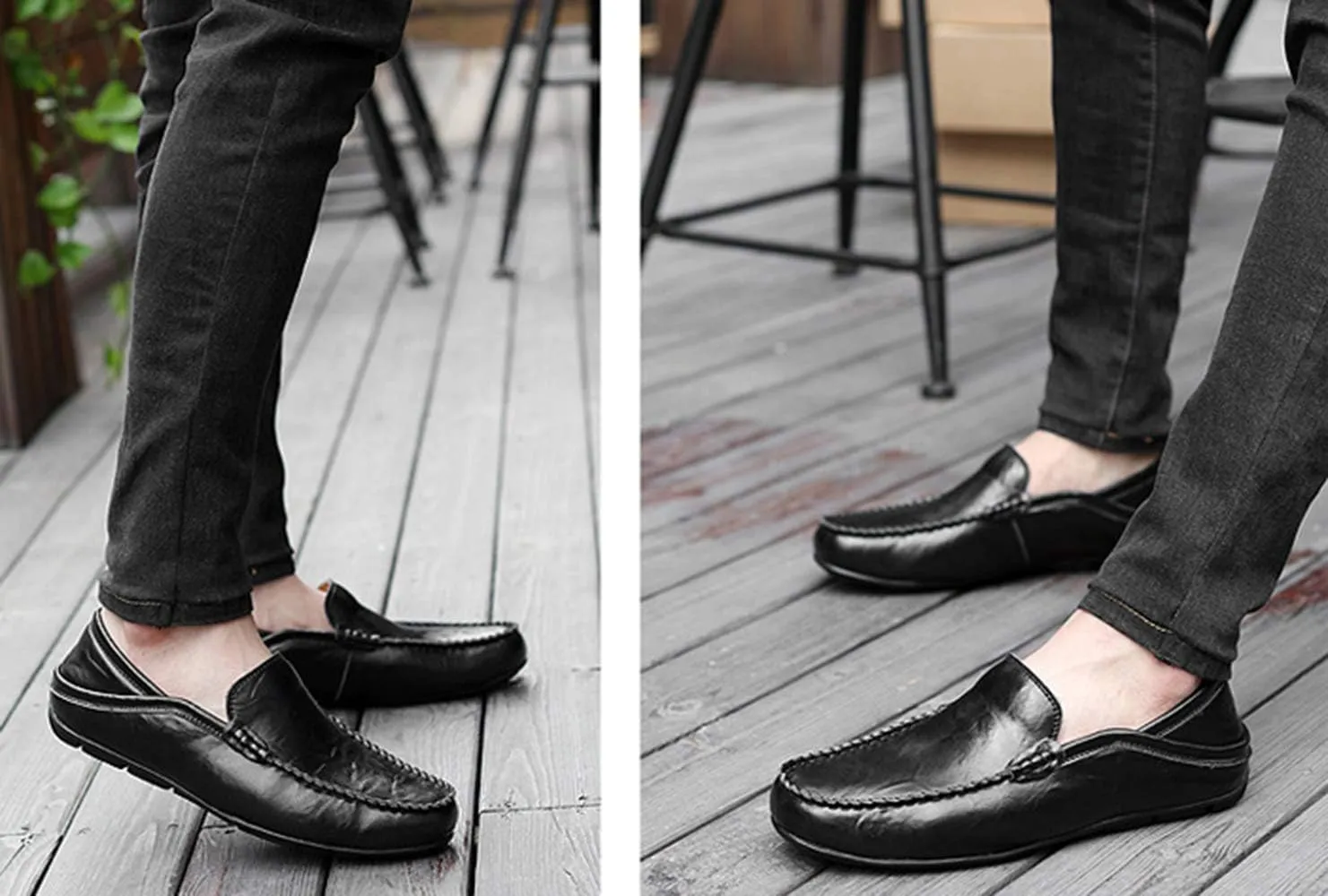 Men’s Soft Leather Slip On Loafers Flats Moccasins Oxfords Shoes Casual Driving Shoes Slippers