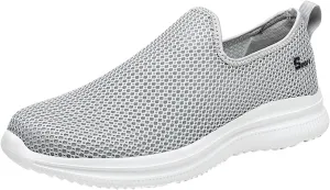 Men's Sport Breathable Mesh Shoes Lightweight Breathable Slip On Running Shoe Lightweight Elderly Slip On Shoes