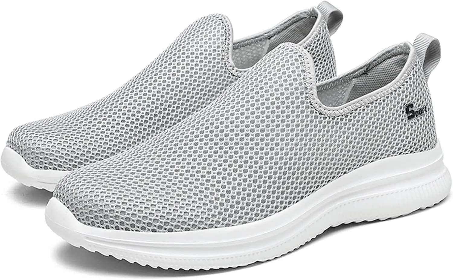 Men's Sport Breathable Mesh Shoes Lightweight Breathable Slip On Running Shoe Lightweight Elderly Slip On Shoes