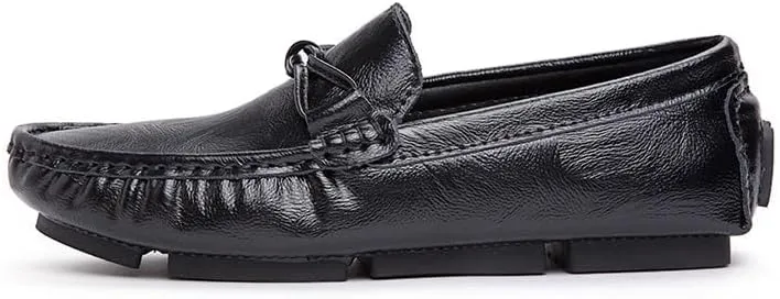 Men's Square Toe PU Leather Tassel Loafers - Lightweight, Slip-Resistant, Classic Driving Style Slip-On Shoes