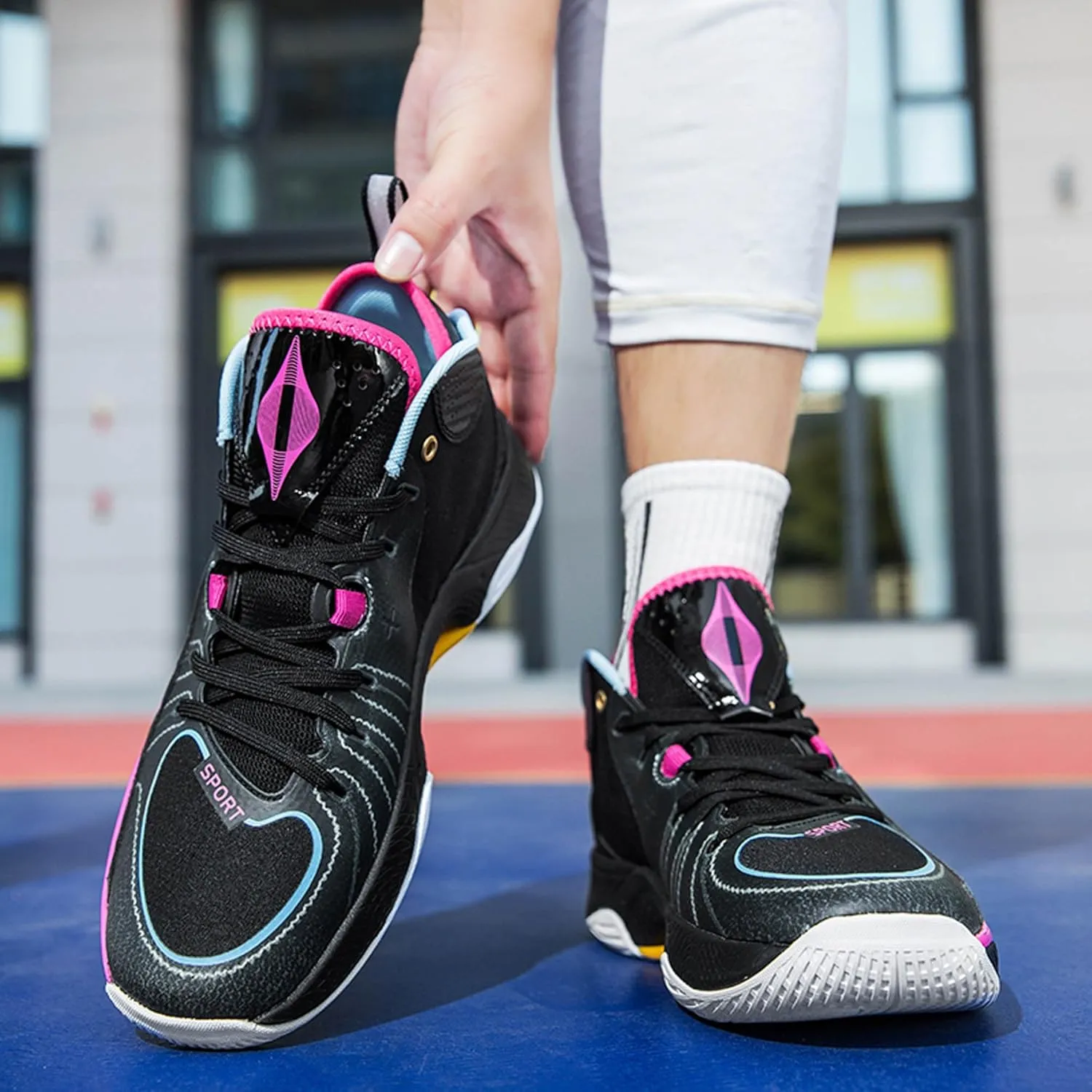 Men's Women's Fashionable Fluorescent Lightweight Casual Basketball Shoes Skateboarding Shoes