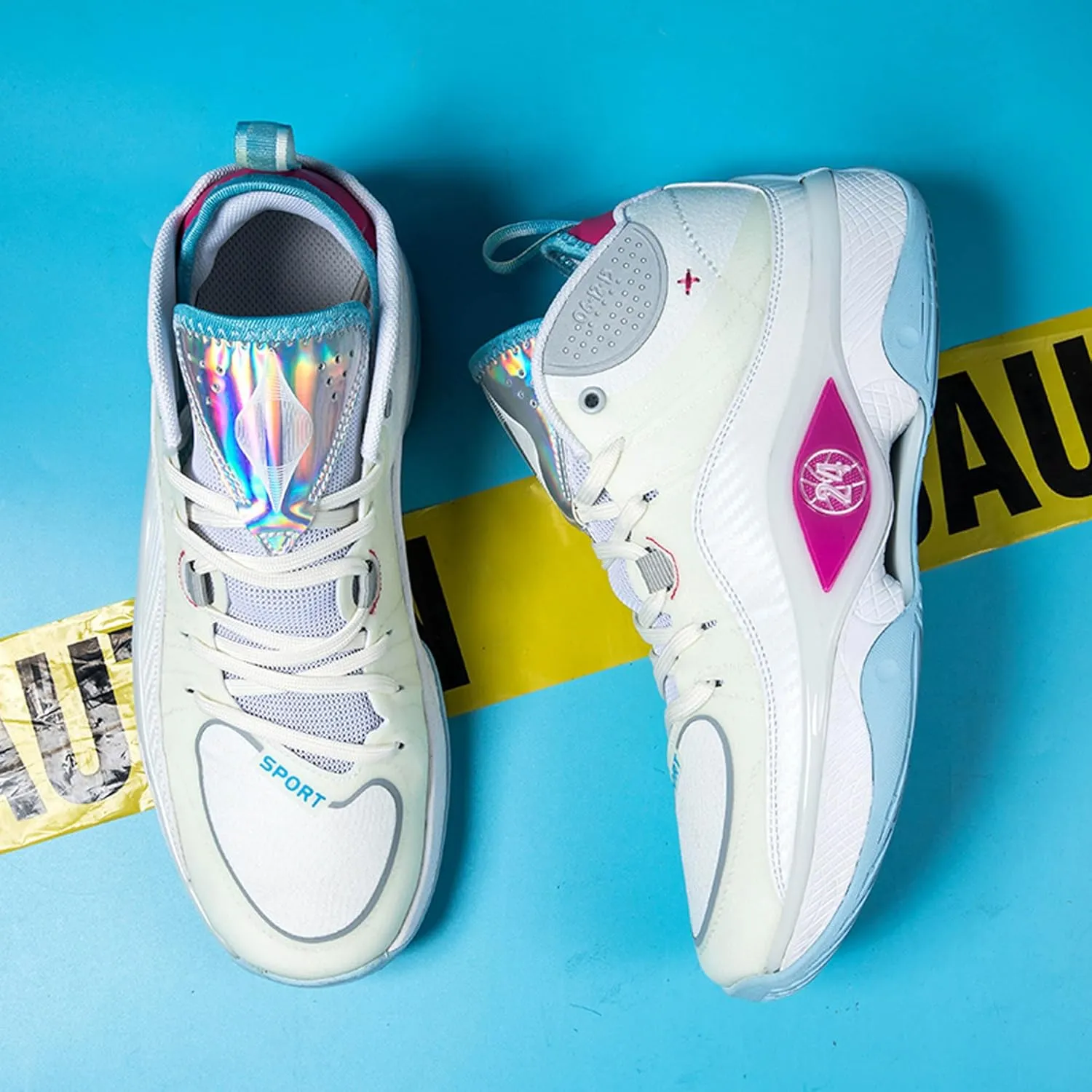 Men's Women's Fashionable Fluorescent Lightweight Casual Basketball Shoes Skateboarding Shoes
