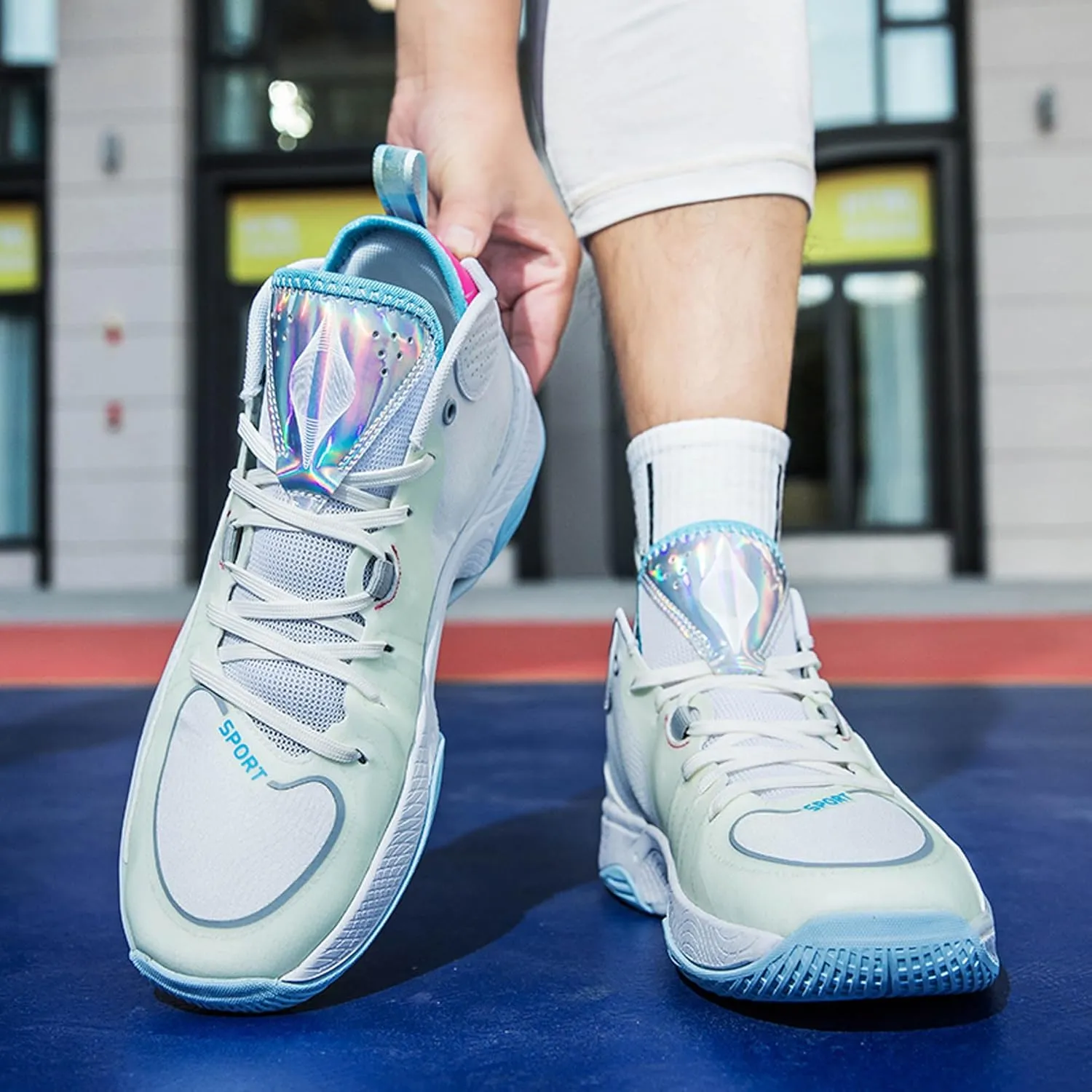 Men's Women's Fashionable Fluorescent Lightweight Casual Basketball Shoes Skateboarding Shoes