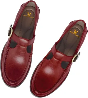 MOOMMO Women Vintage Flat Loafers Round Closed Toe Slip On Oxford Loafer Shoes Burnished Matte Flat Penny Loafers Buckle T-Strap Dressy Office Work Flats Comfy Daily Driver Loafer Flats Chic 4-11 M US