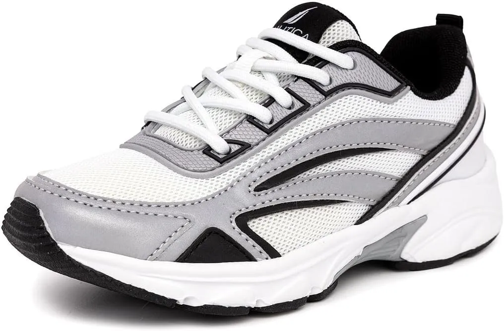 Nautica Kids Boys & Girls Athletic Sneakers - Chunky Cushion Heel Running & Hiking Shoes (Lace-Up/Bungee Slip-On) (Big Kid/Little Kid/Toddler)