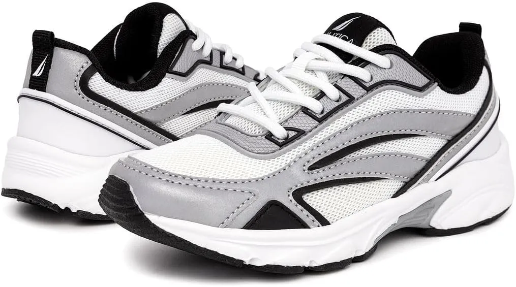 Nautica Kids Boys & Girls Athletic Sneakers - Chunky Cushion Heel Running & Hiking Shoes (Lace-Up/Bungee Slip-On) (Big Kid/Little Kid/Toddler)