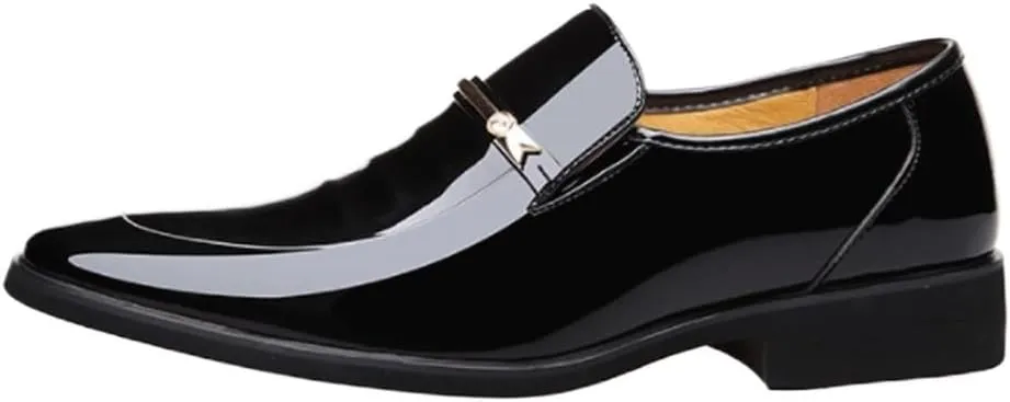 New Loafers for Men Wedding Shoes Patent Leather Men Luxury Shoes Casual Business Men Dress Shoes Slip-On Solid Men's Comfort Orthopedic Dress Shoes