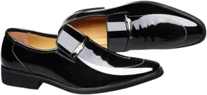 New Loafers for Men Wedding Shoes Patent Leather Men Luxury Shoes Casual Business Men Dress Shoes Slip-On Solid Men's Comfort Orthopedic Dress Shoes