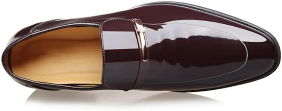 New Loafers for Men Wedding Shoes Patent Leather Men Luxury Shoes Casual Business Men Dress Shoes Slip-On Solid Men's Comfort Orthopedic Dress Shoes