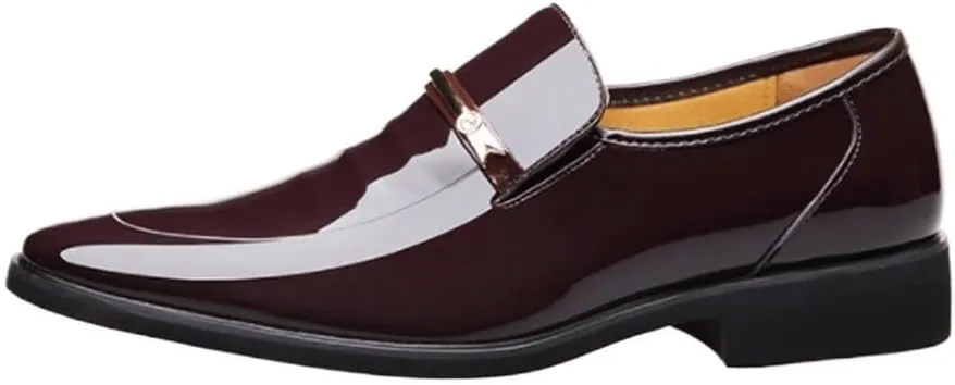 New Loafers for Men Wedding Shoes Patent Leather Men Luxury Shoes Casual Business Men Dress Shoes Slip-On Solid Men's Comfort Orthopedic Dress Shoes