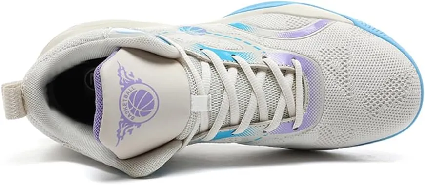 New Men's Fashion High Top Anti-Slip Cushioning Basketball Shoes Fashion Running Sneakers Light Training Athletic Shoes
