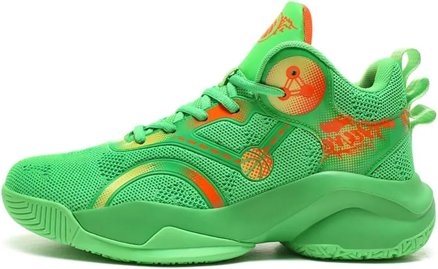 New Men's Fashion High Top Anti-Slip Cushioning Basketball Shoes Fashion Running Sneakers Light Training Athletic Shoes