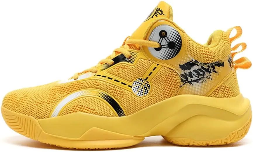 New Men's Fashion High Top Anti-Slip Cushioning Basketball Shoes Fashion Running Sneakers Light Training Athletic Shoes