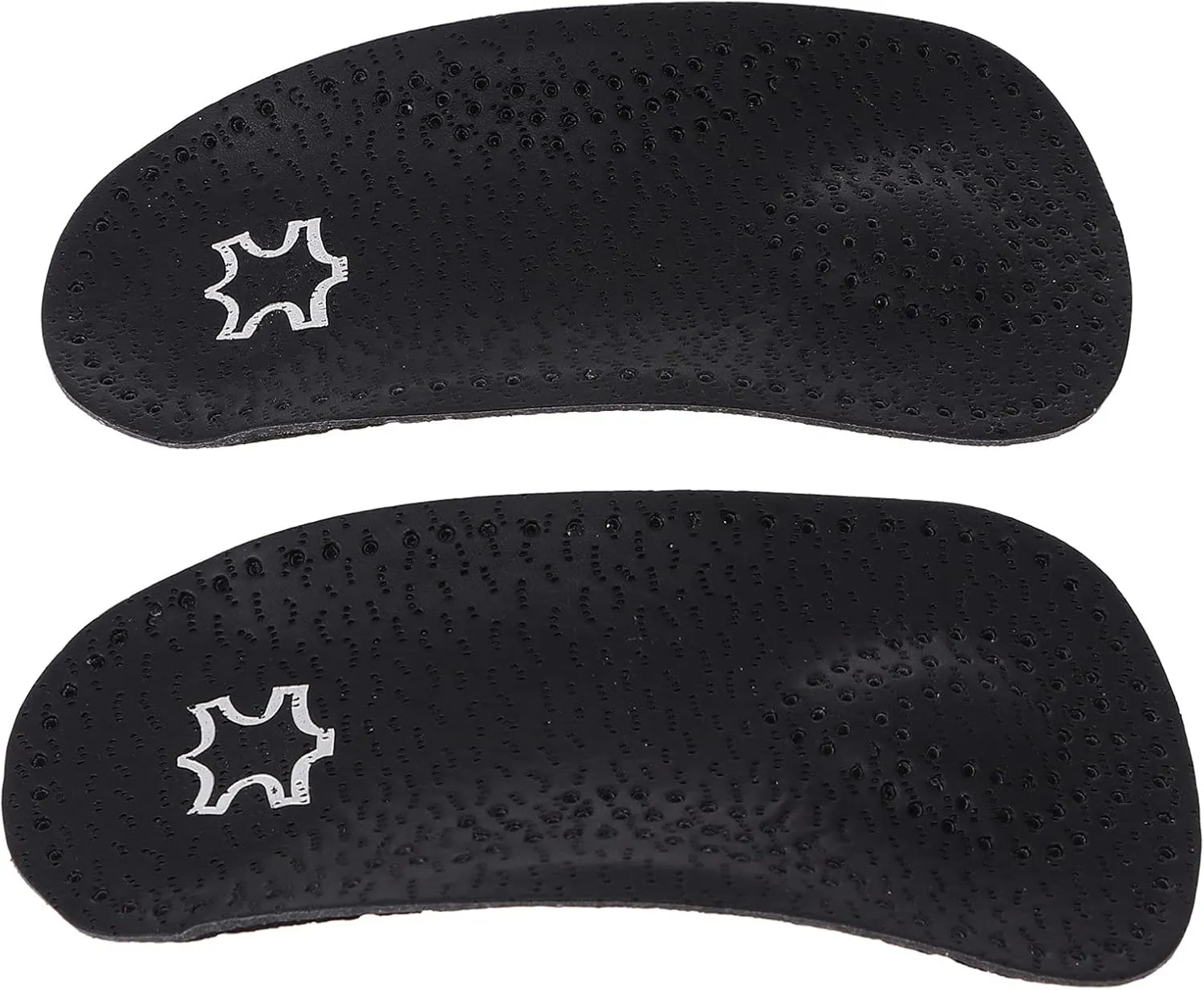 Plantar Relief 1 Pair Arch Support Insoles Cushioned Invisible Heel Inserts Leather Arch Half Pad Black Heel Cushions for Man Woman Black 39-40 Planters Facetious Relief