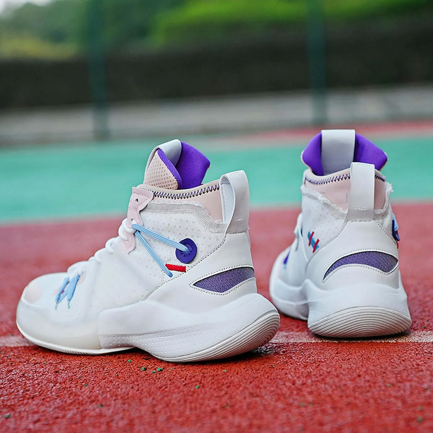 Professional High Top Basketball Shoes Men's Fashion Anti Slip High Top Sneakers Combat Basketball Sneakers Outdoor Casual Walking Breathable Training Running Shoes