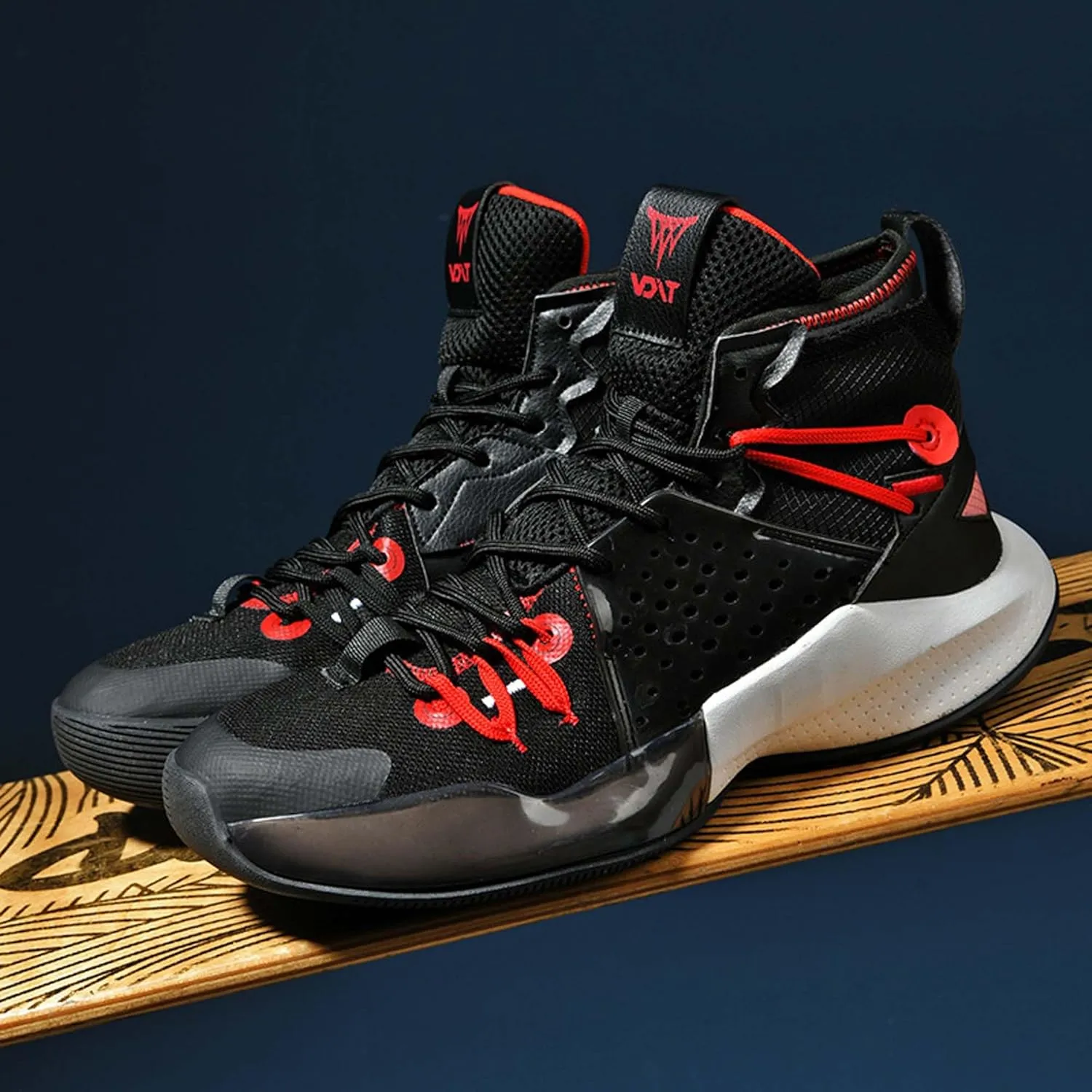 Professional High Top Basketball Shoes Men's Fashion Anti Slip High Top Sneakers Combat Basketball Sneakers Outdoor Casual Walking Breathable Training Running Shoes