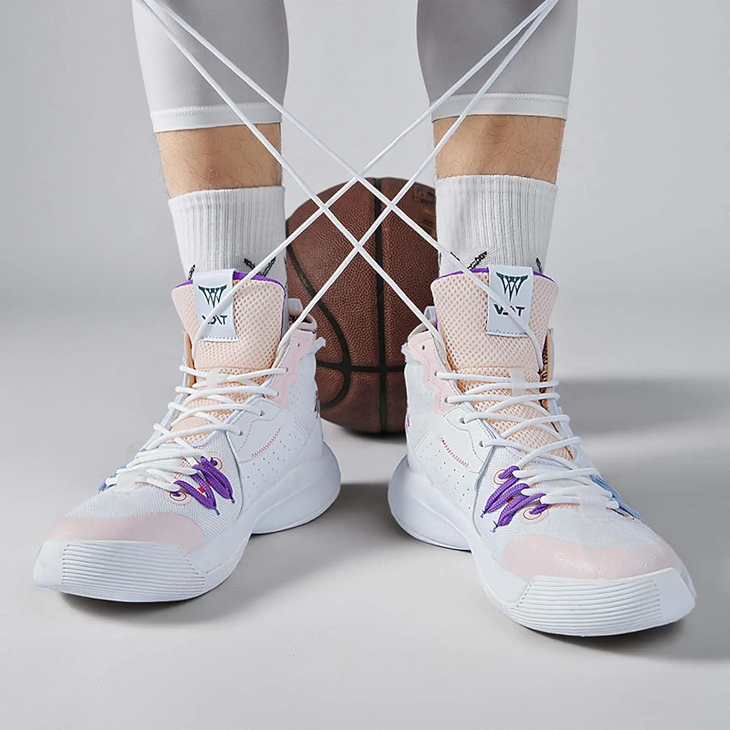 Professional High Top Basketball Shoes Men's Fashion Anti Slip High Top Sneakers Combat Basketball Sneakers Outdoor Casual Walking Breathable Training Running Shoes