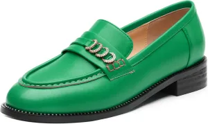 ROSERWISH Loafers for Women Comfort Chunky Low Heel Shoes Casual Slip On Penny Loafers Bussiness Fashion Work Shoes Ladies Dress Shoes
