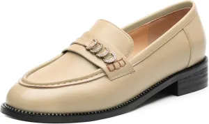 ROSERWISH Loafers for Women Comfort Chunky Low Heel Shoes Casual Slip On Penny Loafers Bussiness Fashion Work Shoes Ladies Dress Shoes