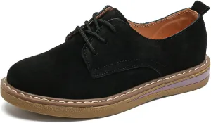 Ruiatoo Dress Shoes for Women Comfort Lace-Up Platform Oxford Shoes Round Toe Oxford Dress Shoe