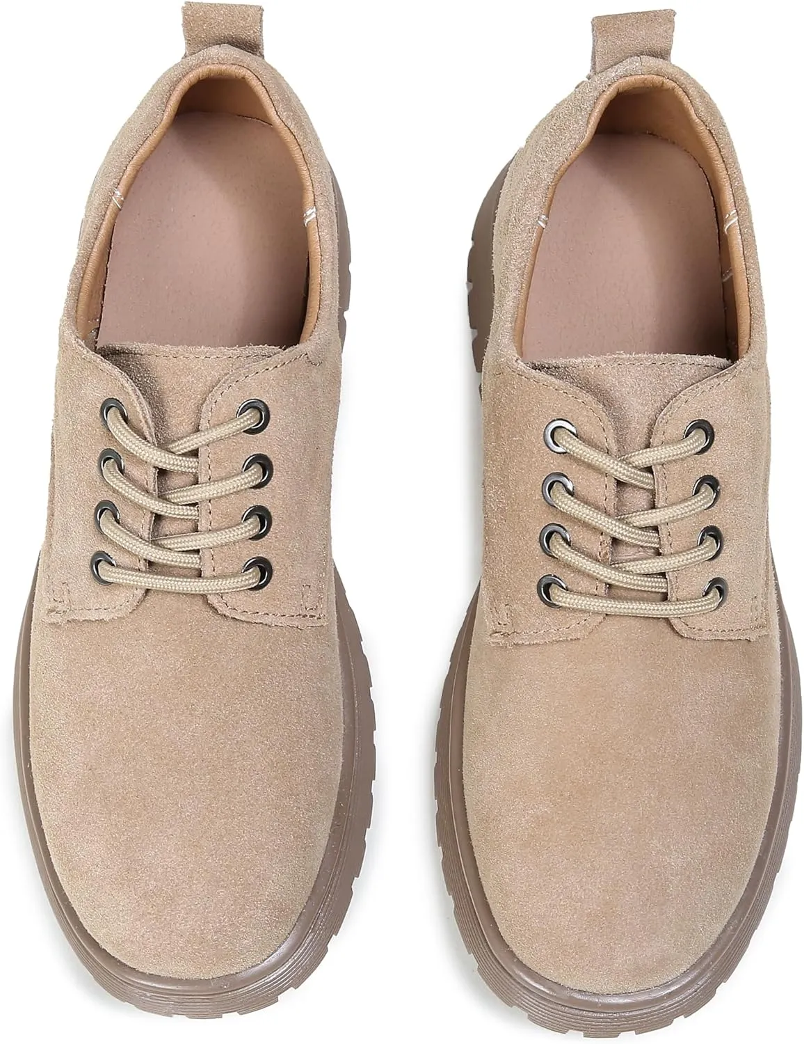 Ruiatoo Dress Shoes for Women Comfort Lace-Up Platform Oxford Shoes Round Toe Oxford Dress Shoe