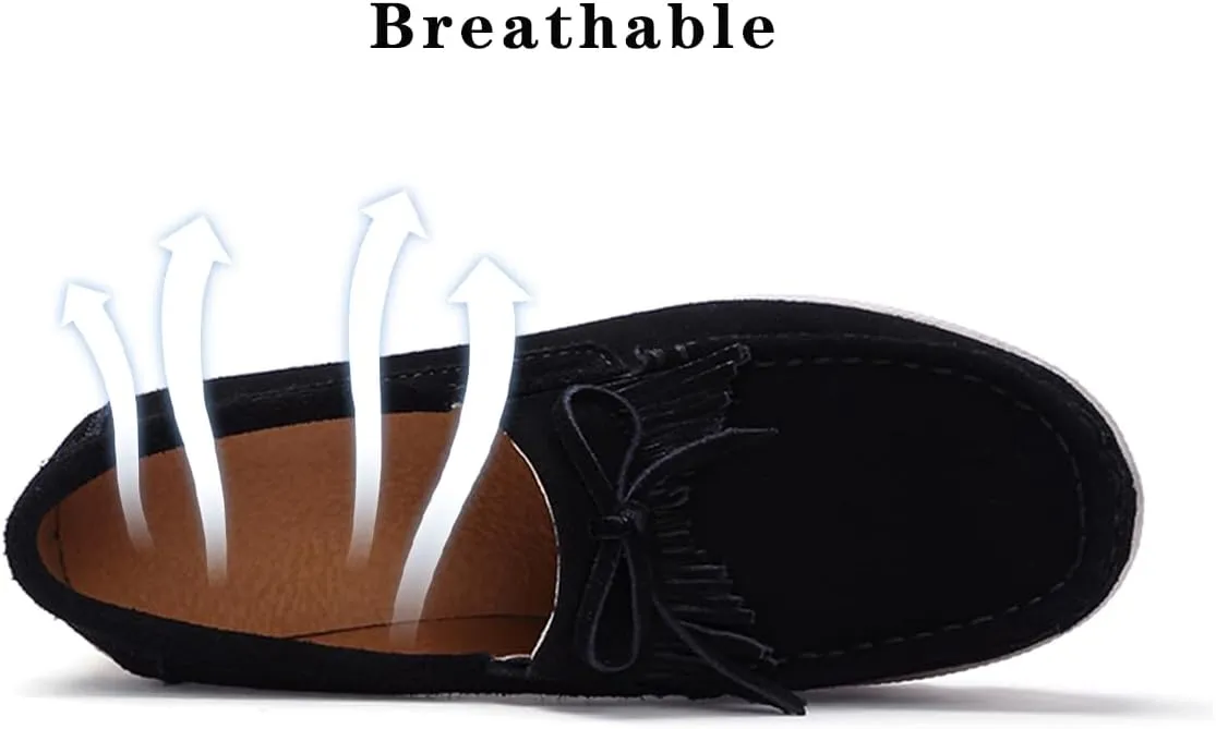Ruiatoo Womens Slip on Loafers Comfortable Thick Soft Platform Shoes Business Casual Walking Shoes