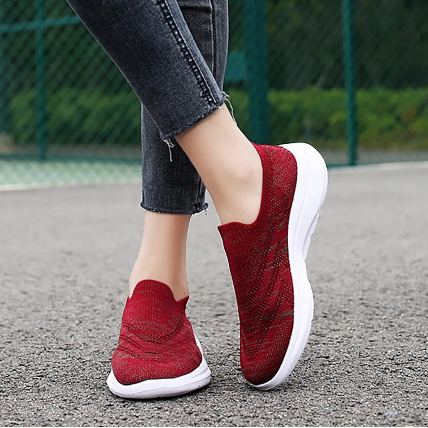 Running Shoes for Women Wide Fit Women's Black Slip On Dress Shoes Workout Shoes for Women Black Plantar Fasciitis Shoes Women Non Slip Slip On Walking Shoes Women Size 12