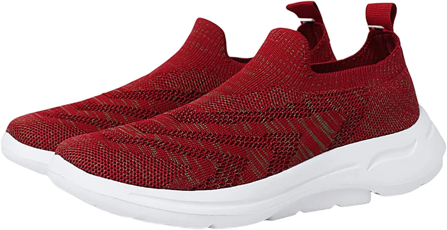 Running Shoes for Women Wide Fit Women's Black Slip On Dress Shoes Workout Shoes for Women Black Plantar Fasciitis Shoes Women Non Slip Slip On Walking Shoes Women Size 12