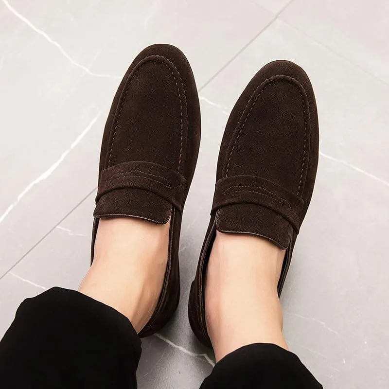 Santimon Men's Loafers Casual Penny Loafers for Men Suede Mens Slip On Driving Shoes