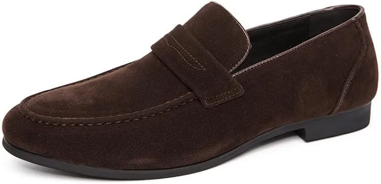Santimon Men's Loafers Casual Penny Loafers for Men Suede Mens Slip On Driving Shoes