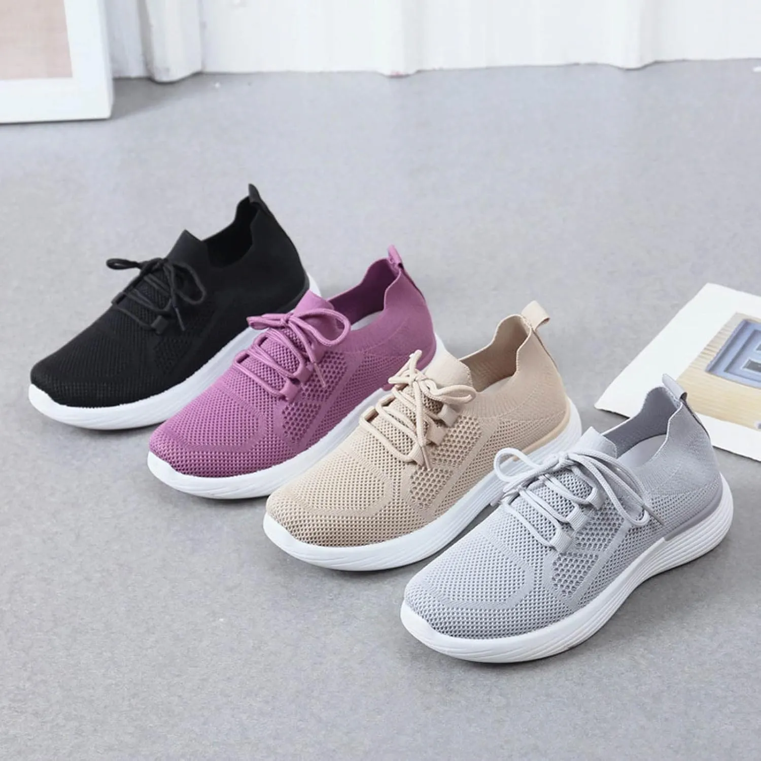 SBGMoSJ Sneakers for Women Slip Ons Size 9 Women's Slip Resistant Shoes Canvas Shoes for Women Wide Width Size 12 Womens High Top Sneakers with Zipper Athletic Shoes Women Walking Size 5.5 W