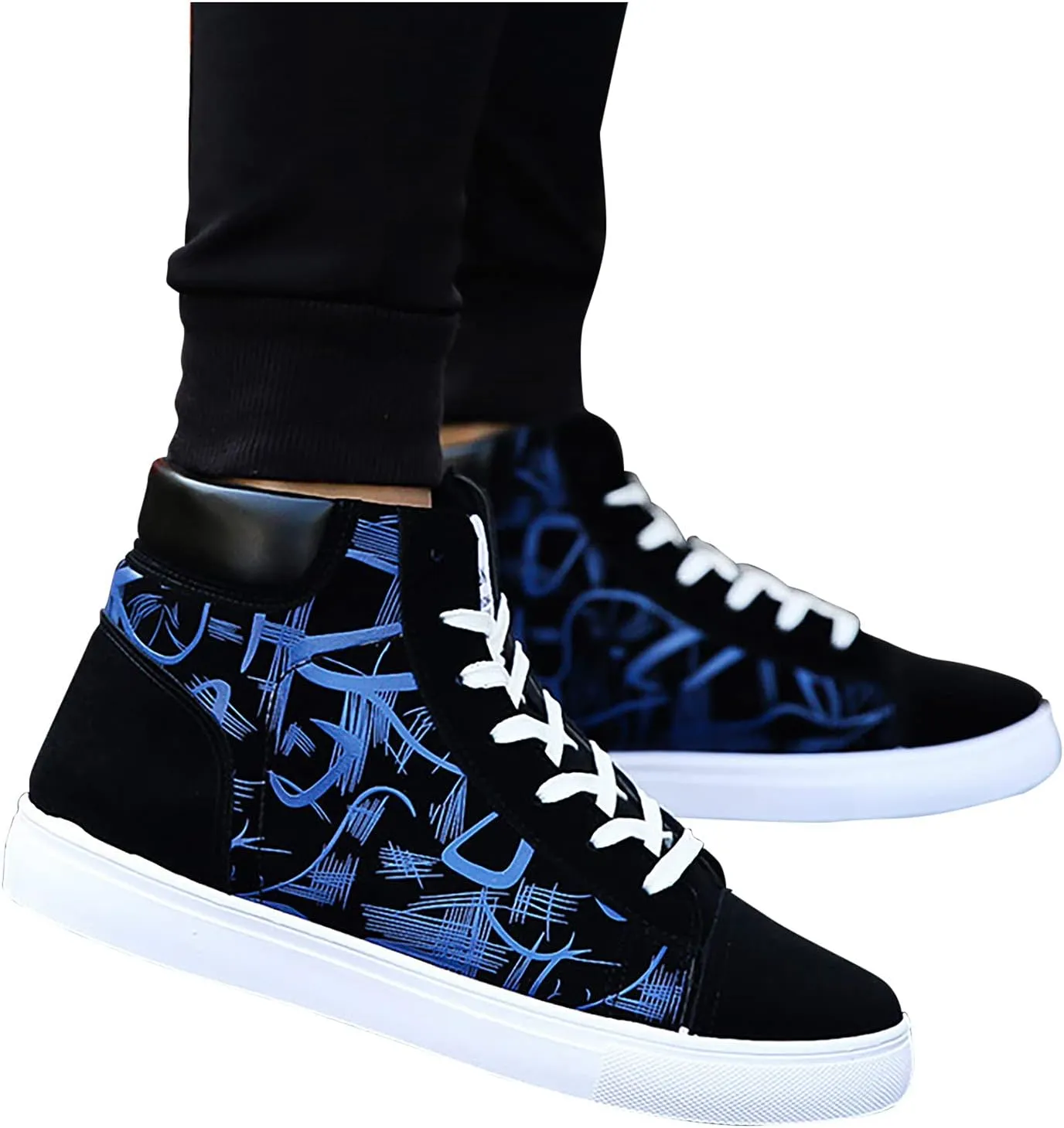 SBGMoSJ Sneakers for Women Walking Winter Shoes for Women 2023 Comfy Black Canvas Tennis Shoes for Women Sneakers for Women Size 8 Wide Width Fall Tennis Shoes for Women 2023