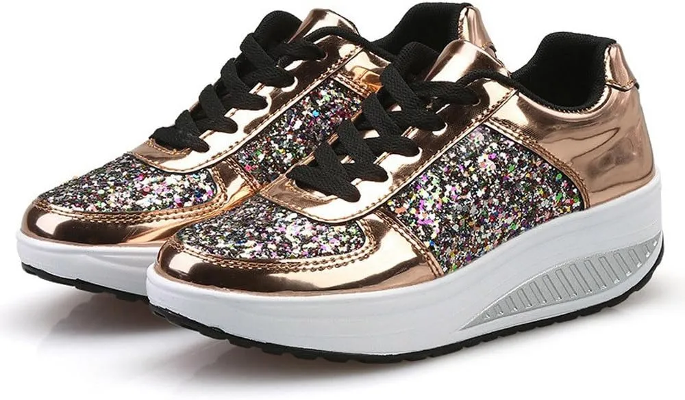 SBGMoSJ Womens Casual Slip On Sneakers Wide Width Womens Black Slip On Tennis Shoes Size 12 Casual Shoes for Women 2023 Wedge Womens Tennis Shoes 7.5 Wide Zapatos Antiderrapantes Para Mujeres