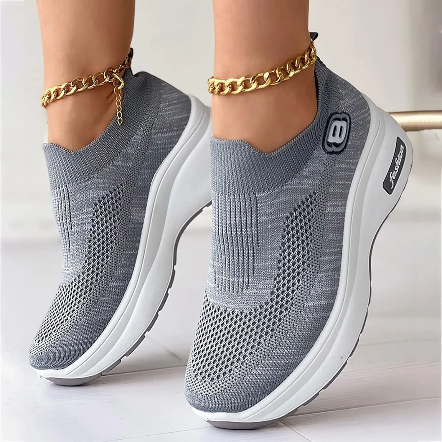 SBGMoSJ Womens Casual Sneakers Wide Feet Sneakers for Women 2023 Extra Wide Black Shoes Women Dressy Sneakers for Women 2023 Running Wide Comfortable Walking Shoes Women Size 11 Dressy
