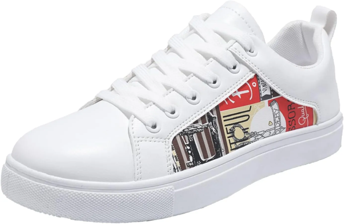 SBGMoSJ Womens High Top Wedge Sneakers All Womens Black Non Slip Size 9 Wide Work Shoes Slip On Tennis Shoes Women Wide Width High Top Sneakers for Women Zapatillas Blancas para Mujer Elegantes