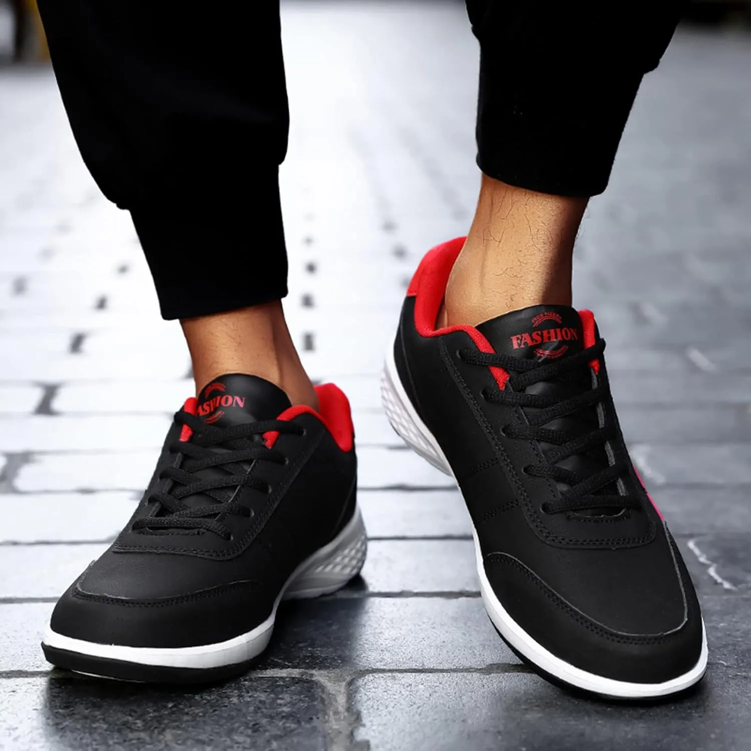 SBGMoSJ Womens High Top Wedge Sneakers All Womens Black Non Slip Size 9 Wide Work Shoes Slip On Tennis Shoes Women Wide Width High Top Sneakers for Women Zapatillas Blancas para Mujer Elegantes
