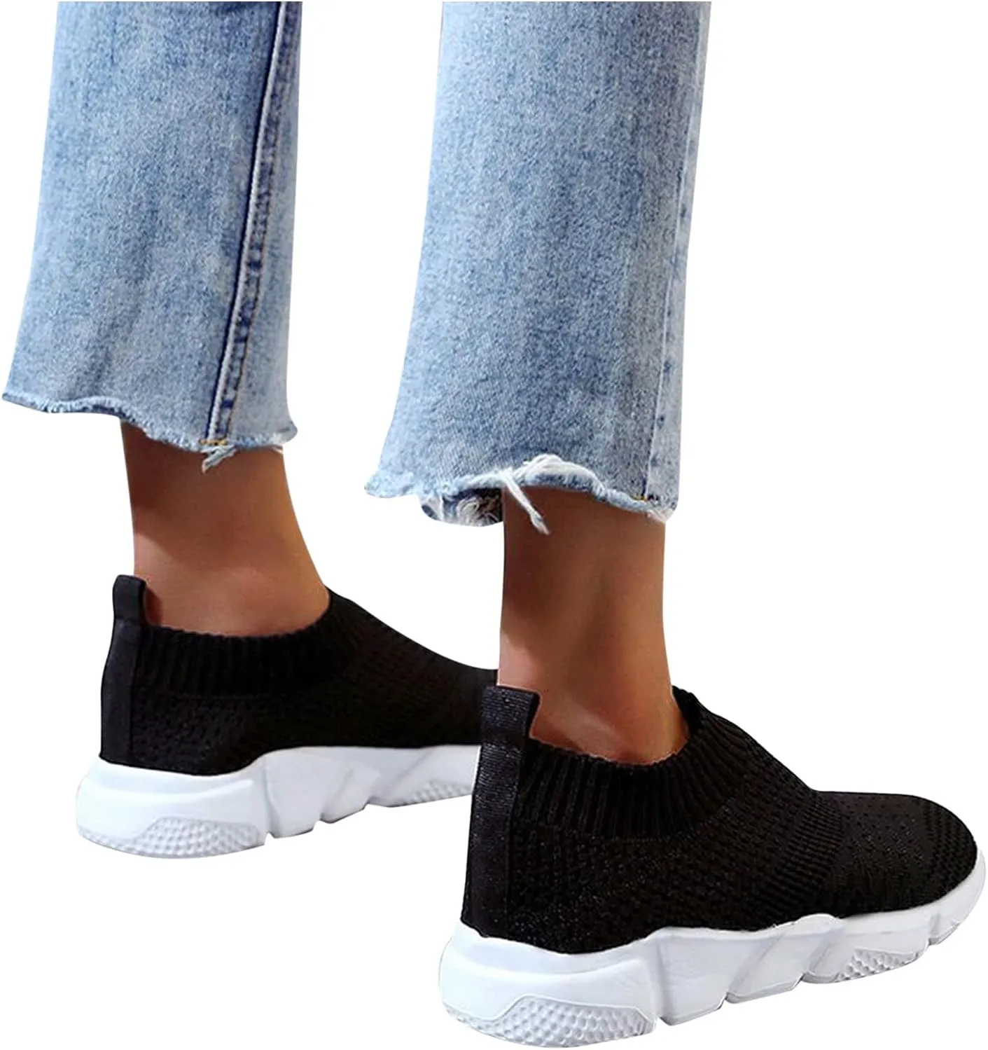 SBGMoSJ Womens Walking Shoes Wide Width Office Black Walking White Shoes Women Size 5 Womens Sneakers Size 7.5 Wide Slip On Womens Black High Top Fashion Sneakers Size 11 Wide Slip On Shoes for Women