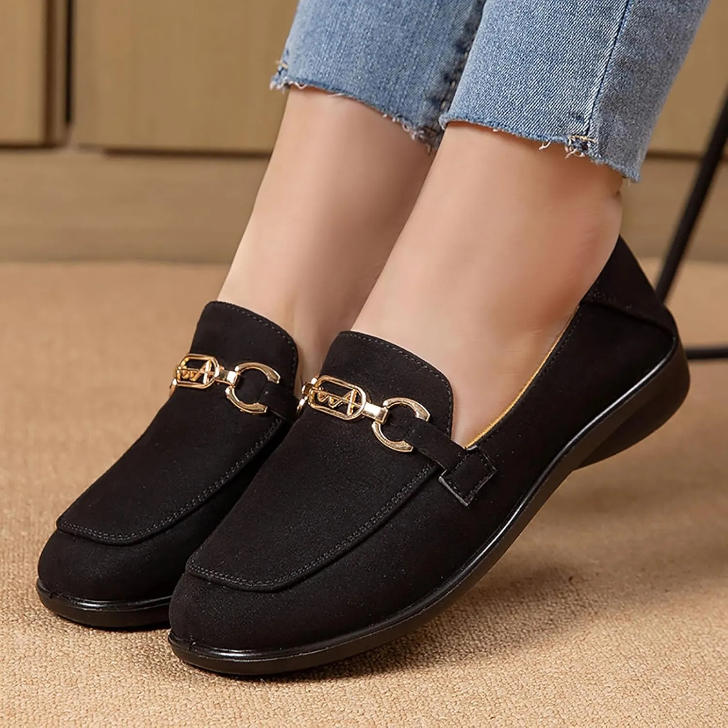 Shoes Walking Flat Spring and Women's Breathable Lightweight Mom Shoes; Soft Sole Slip Doodle Casual Work
