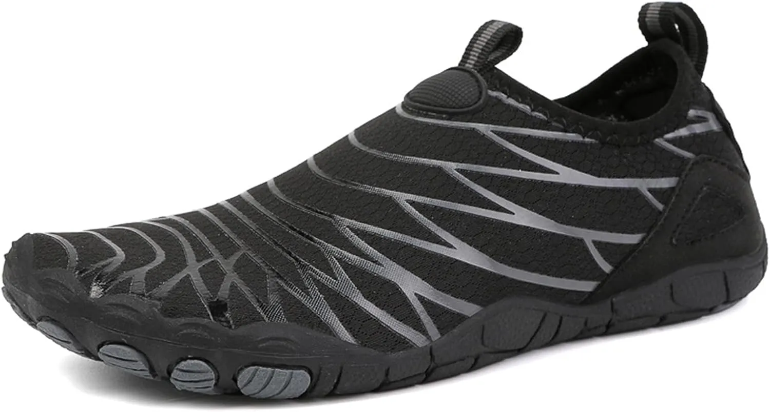 Smoneyful Unisex Healthy Non Slip Breathable Barefoot Flexible Lightweight Hike Wide Toe Box Neuropathy Daily Wear Walking Athletic Water Shoes for Women Men Grounded Comfort
