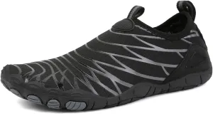 Smoneyful Unisex Healthy Non Slip Breathable Barefoot Flexible Lightweight Hike Wide Toe Box Neuropathy Daily Wear Walking Athletic Water Shoes for Women Men Grounded Comfort