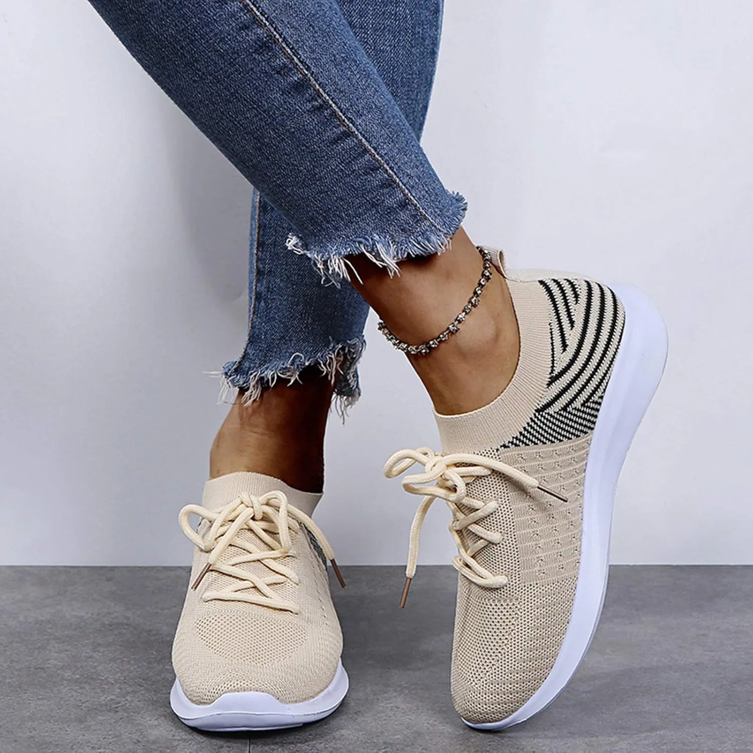 Sneakers for Women Slip Ons Slip On Sneakers Women Arch Support Wide White Tennis Shoes for Women Size 10 with Arch Support Womens Slip On Sneakers Size 7 Ankle Pull On Sneakers Womens