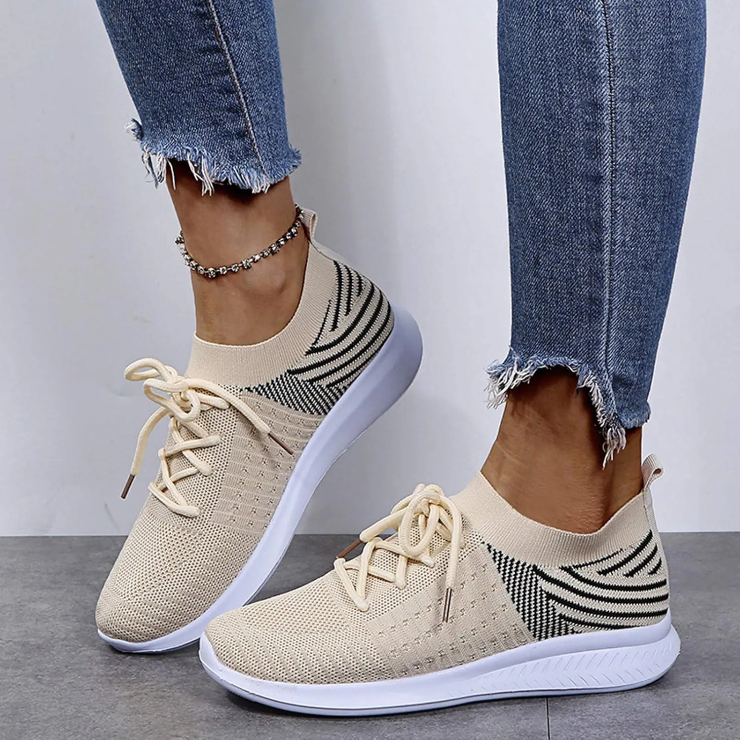 Sneakers for Women Slip Ons Slip On Sneakers Women Arch Support Wide White Tennis Shoes for Women Size 10 with Arch Support Womens Slip On Sneakers Size 7 Ankle Pull On Sneakers Womens